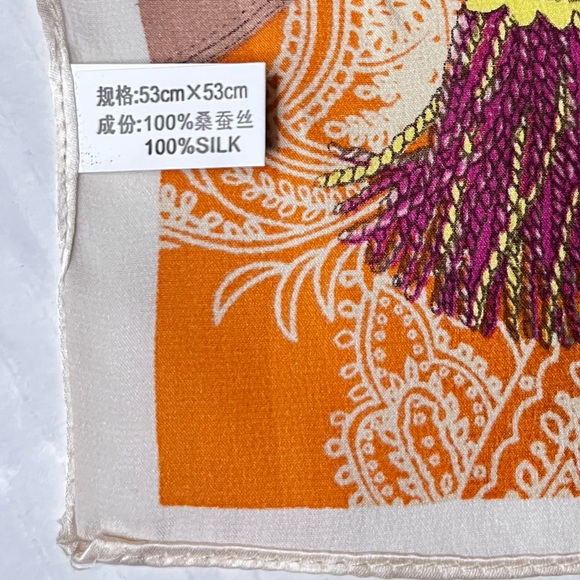 100% Silk Square Scarf - Picture 7 of 10